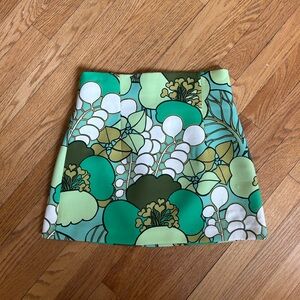 Fun Patterned Green Skirt